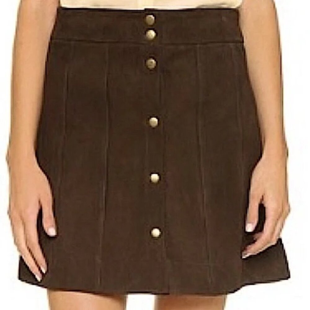 Frame Le Paneled Suede Mini Skirt 29 $549